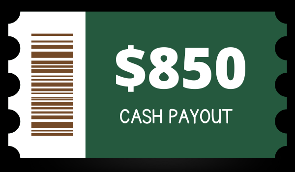 $850 Cash Payout