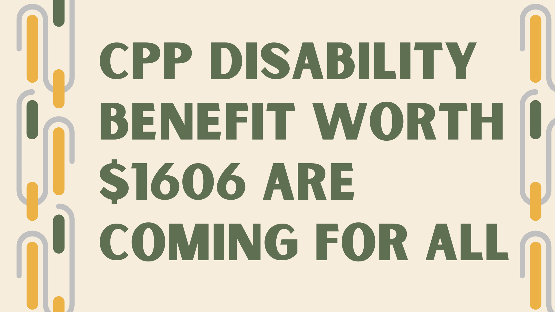 CPP Disability Benefit Worth $1606 Are Coming